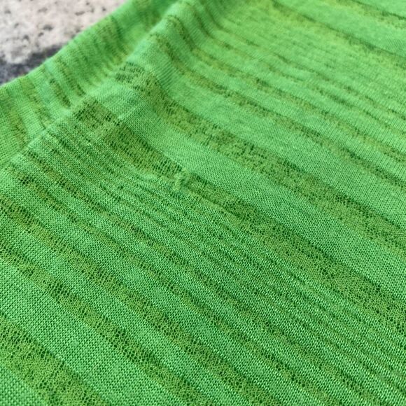 Tea N Rose Large Neon Lime Green Asymmetrical Long Burnout Tank Beach Coverup - Picture 6 of 6